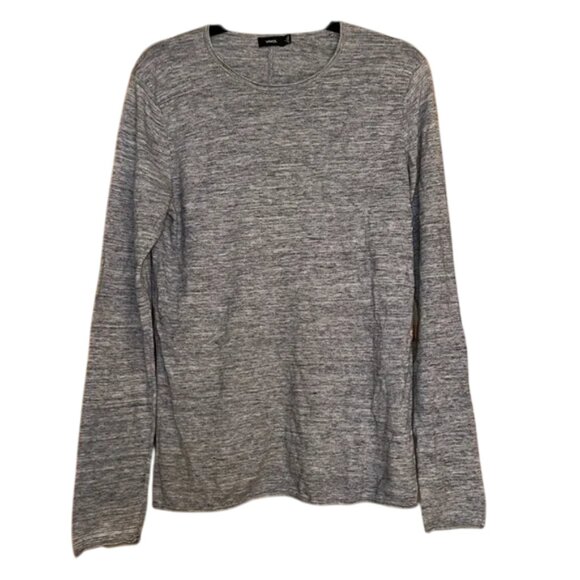 Vince heathered long sleeve sweater grey men's size S - Picture 2 of 3